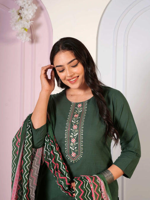 Cotton green kurta