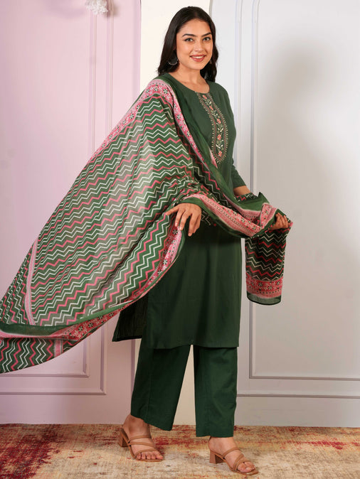Cotton green kurta
